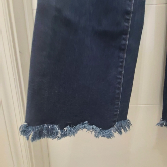 Express 70s Flare Denim Jeans Sz 4L Dark Blue - Picture 6 of 7